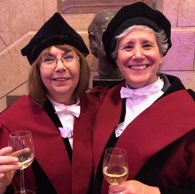 Prof. Carole Goble and Prof. Lucy Suchman of Lancaster University